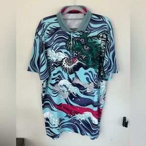 Greyson Men's Mythical Sea Printed Polo Shirt